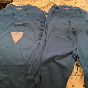 Four Sets of Caribbean Blue Scrubs